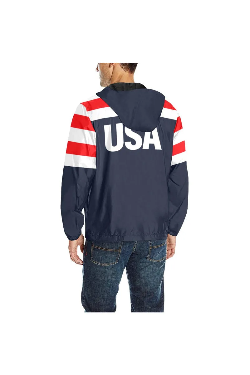 USA - SLV 3 All Over Print Quilted Windbreaker for Men (Model H35)