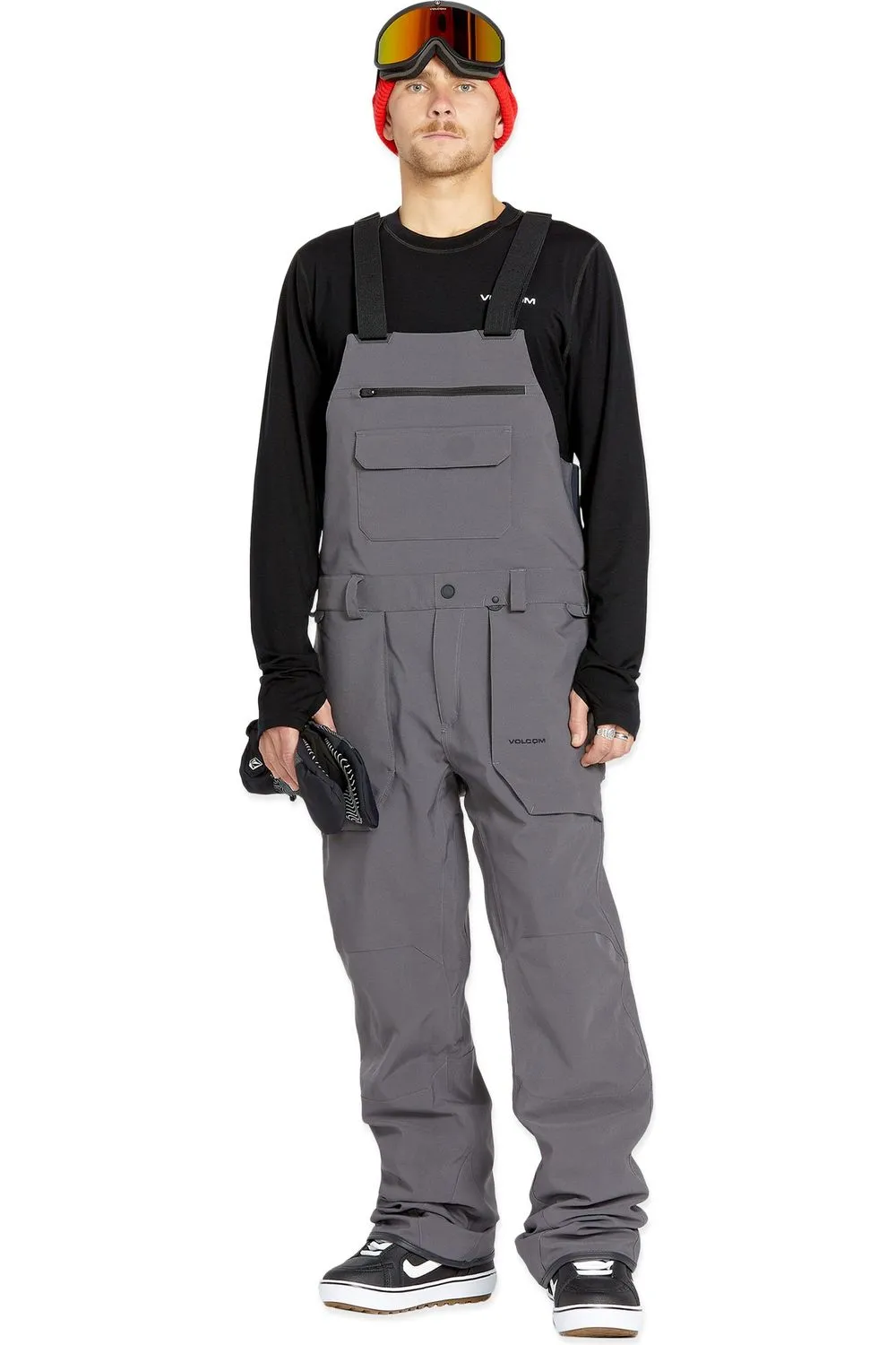 Volcom Roan Bib Overall Charcoal