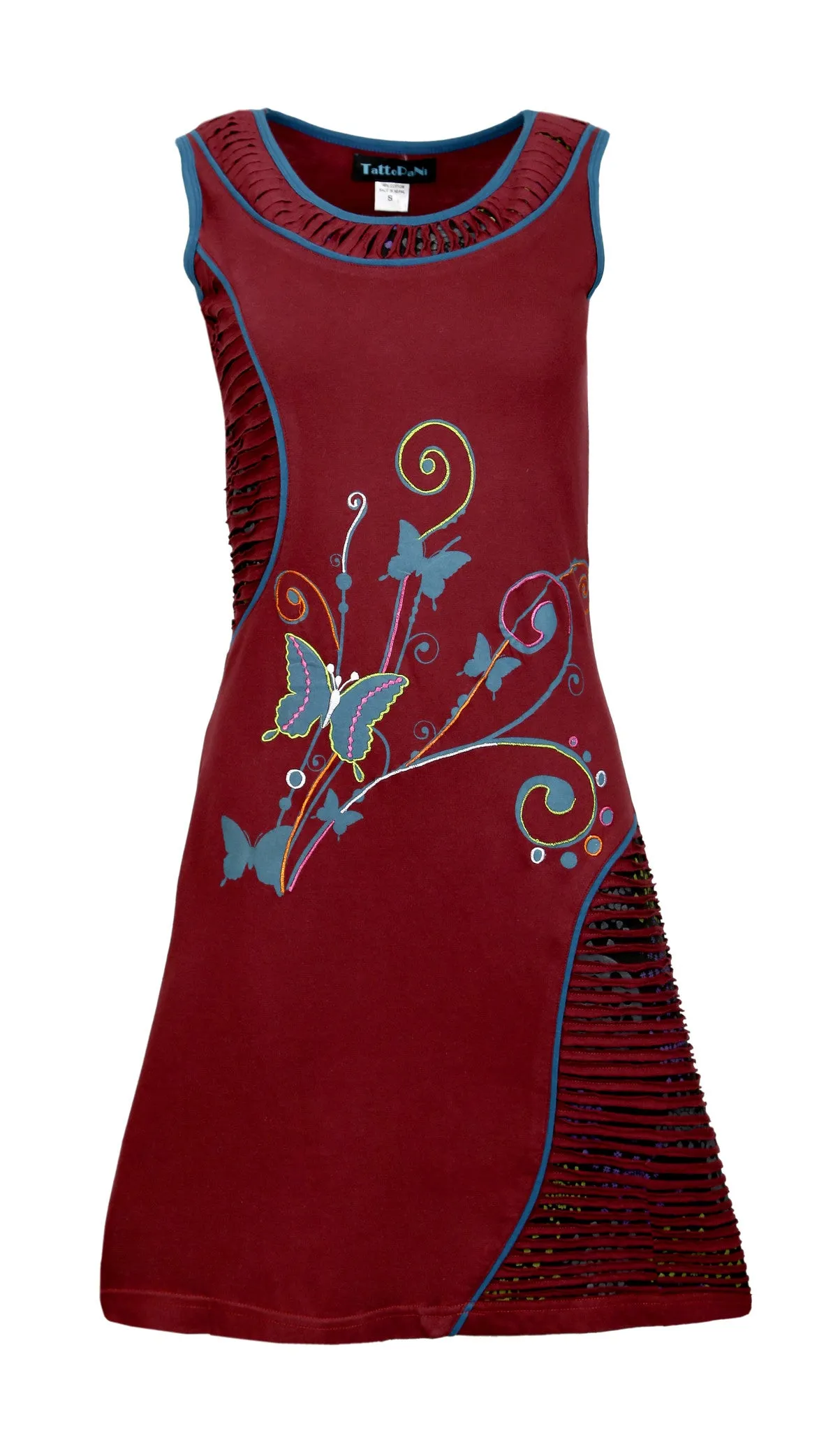 womens-summer-sleeveless-dress-with-colorful-butterfly-emberoidery